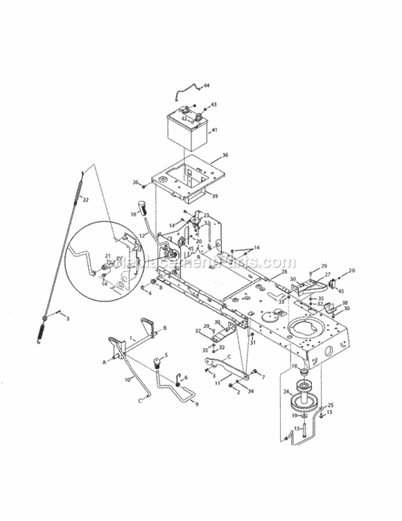 Page B Diagram and Parts List for 247288890  Craftsman Lawn Tractor
