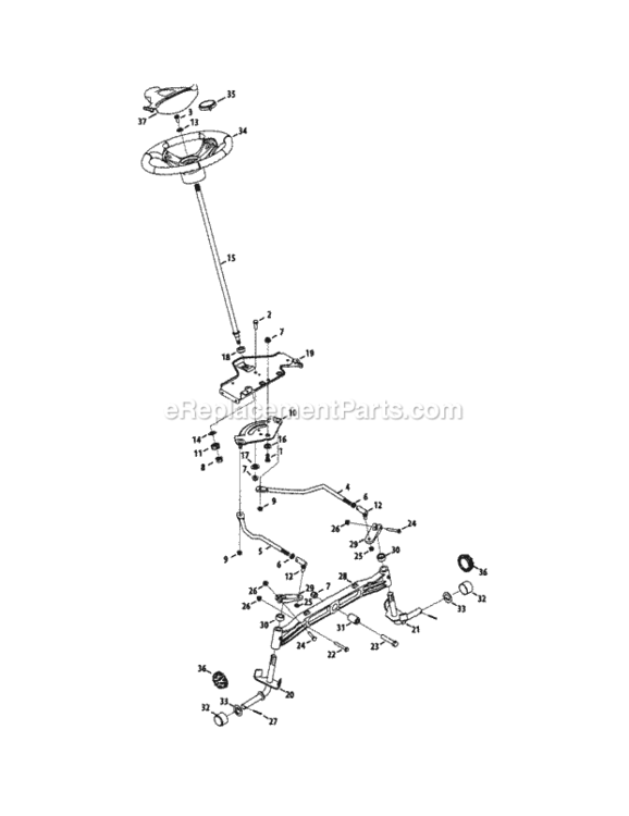 Page B Diagram and Parts List for 247289060  Craftsman Lawn Tractor