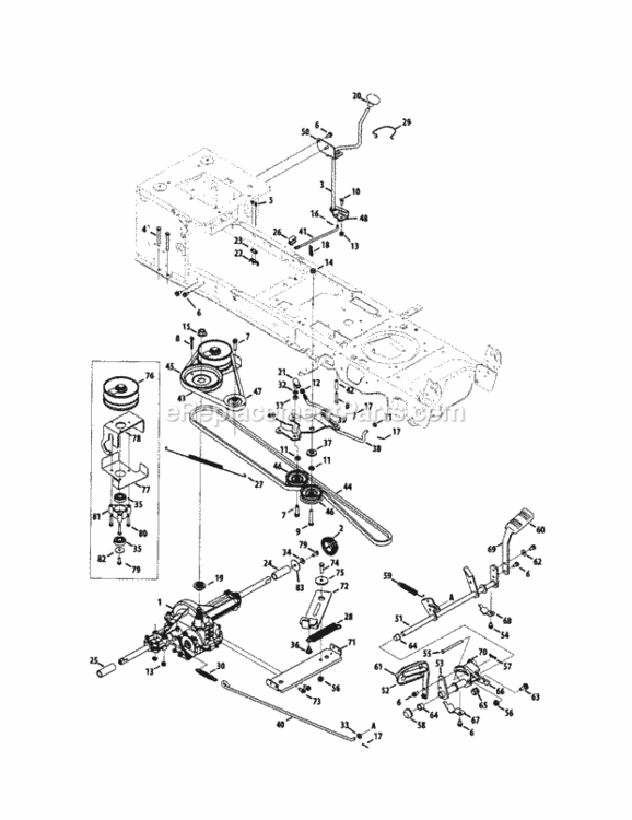 Page H Diagram and Parts List for 247289060  Craftsman Lawn Tractor