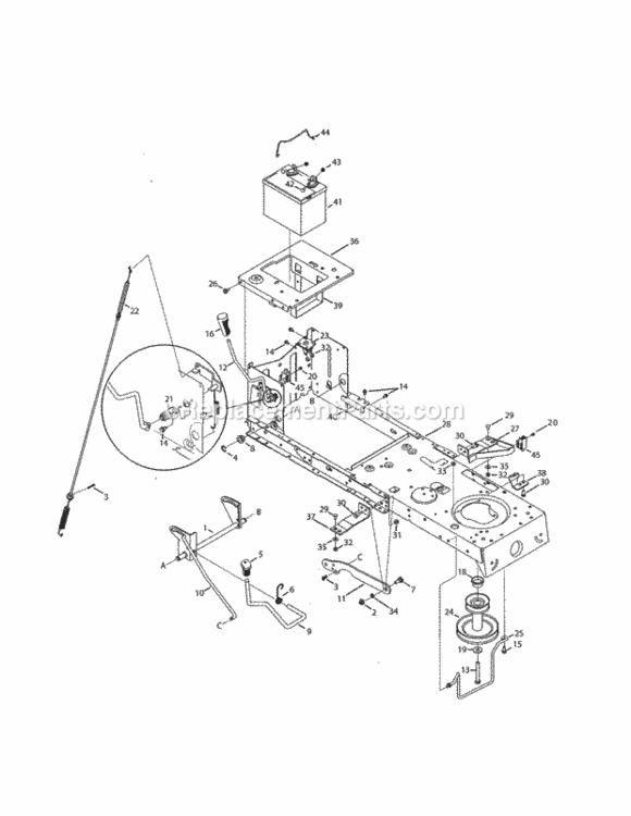 Page B Diagram and Parts List for 247289150  Craftsman Lawn Tractor