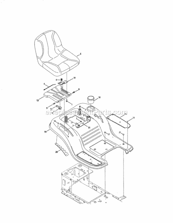 Page D Diagram and Parts List for 247289150  Craftsman Lawn Tractor