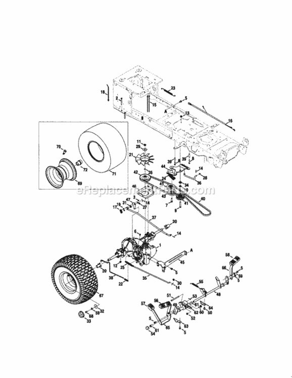 Page D Diagram and Parts List for 24728981  Craftsman Lawn Tractor