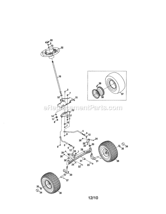 Page A Diagram and Parts List for 247289841  Craftsman Lawn Tractor
