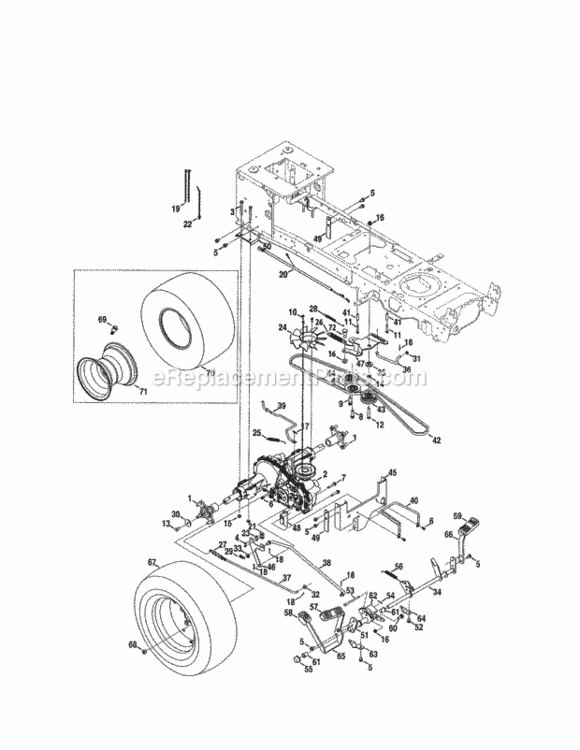 Page D Diagram and Parts List for 247289841  Craftsman Lawn Tractor