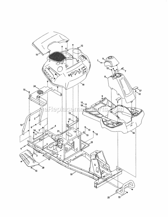 Page B Diagram and Parts List for 247290000  Craftsman Lawn Tractor
