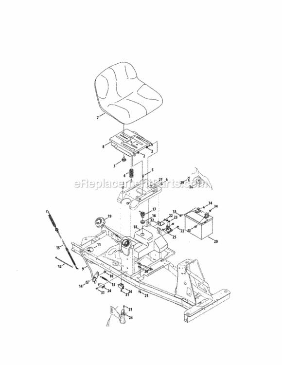 Page D Diagram and Parts List for 247290000  Craftsman Lawn Tractor