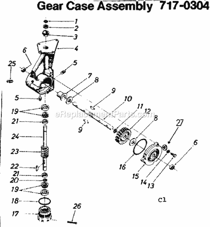 Page C Diagram and Parts List for 247296650  Craftsman Auger