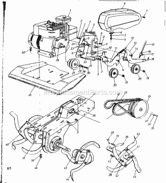 Page B Diagram and Parts List for 247296750  Craftsman Auger