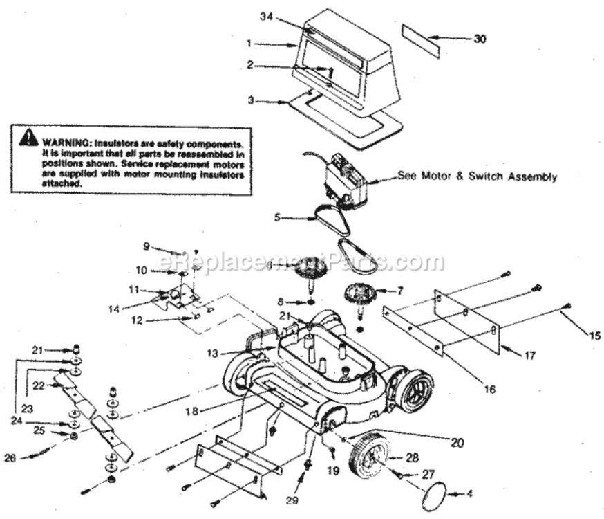 Page A Diagram and Parts List for 247370105  Craftsman Lawn Mower