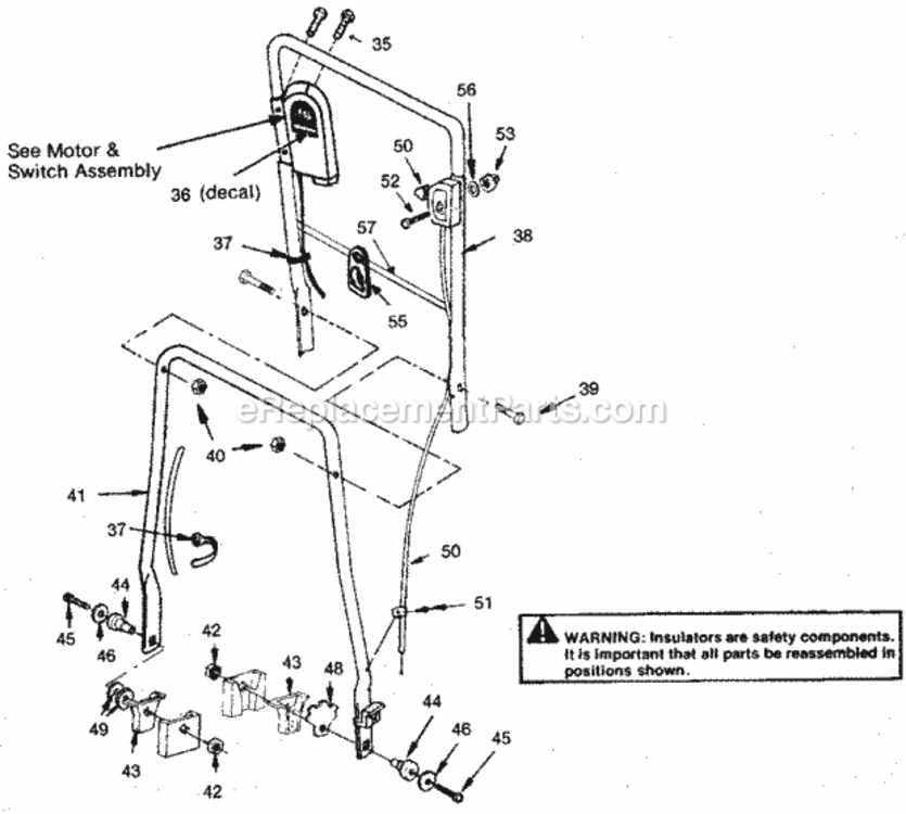 Page B Diagram and Parts List for 247370105  Craftsman Lawn Mower