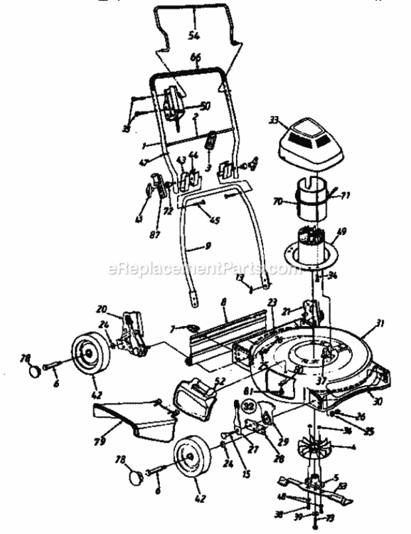 Page A Diagram and Parts List for 247370291  Craftsman Lawn Mower