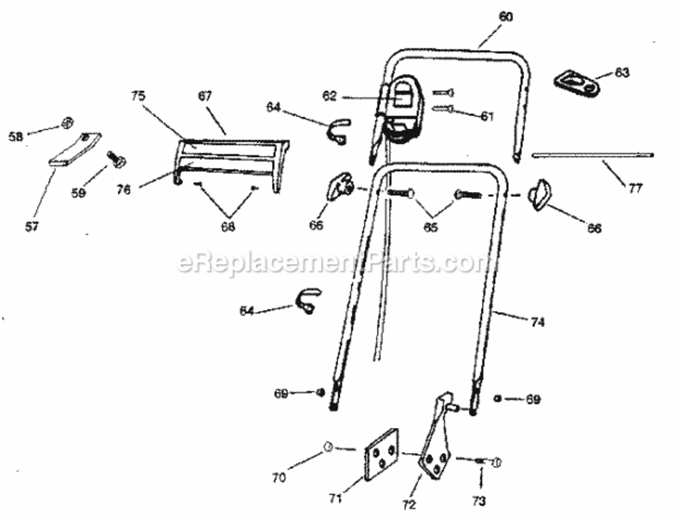 Page B Diagram and Parts List for 247370305  Craftsman Lawn Mower