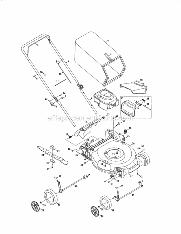 Page B Diagram and Parts List for 247370311  Craftsman Lawn Mower