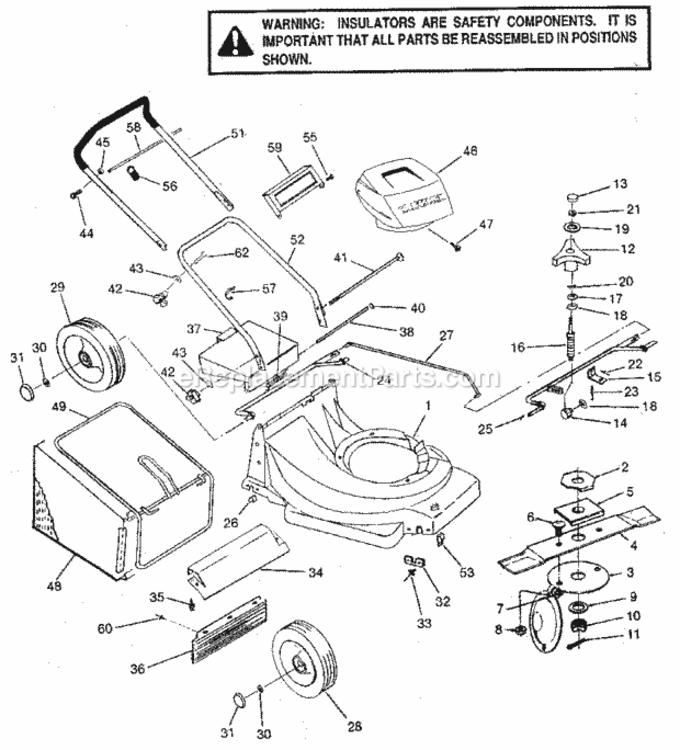 Page A Diagram and Parts List for 247370801  Craftsman Lawn Mower