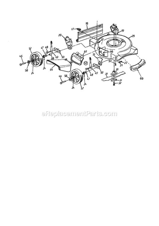 Page B Diagram and Parts List for 247371060  Craftsman Lawn Mower