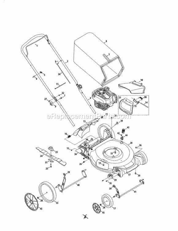 Page B Diagram and Parts List for 247372370  Craftsman Lawn Mower