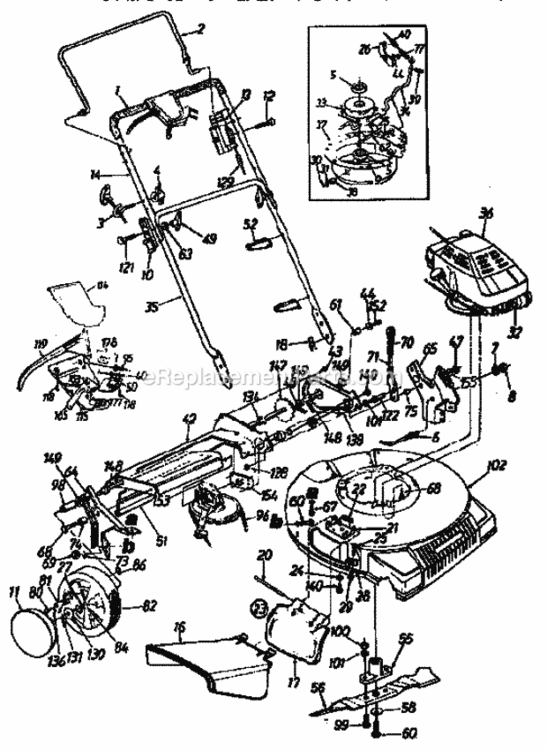 Page B Diagram and Parts List for 247372900  Craftsman Lawn Mower