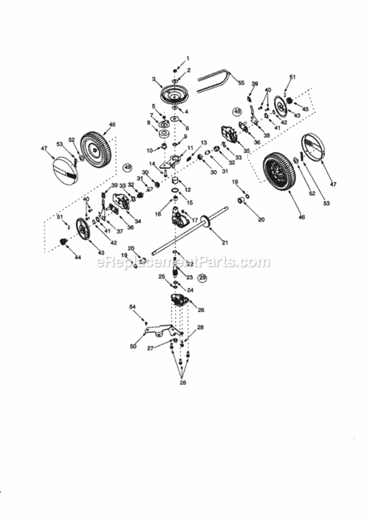 Page B Diagram and Parts List for 247375590  Craftsman Lawn Mower