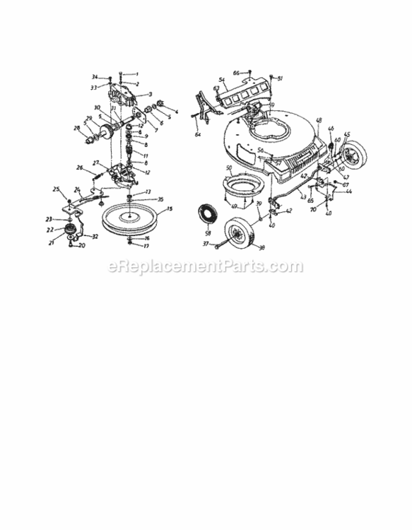 Page B Diagram and Parts List for 247376381  Craftsman Lawn Mower