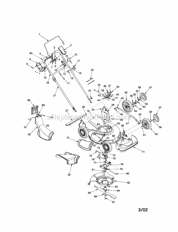 Page A Diagram and Parts List for 247379790  Craftsman Lawn Mower