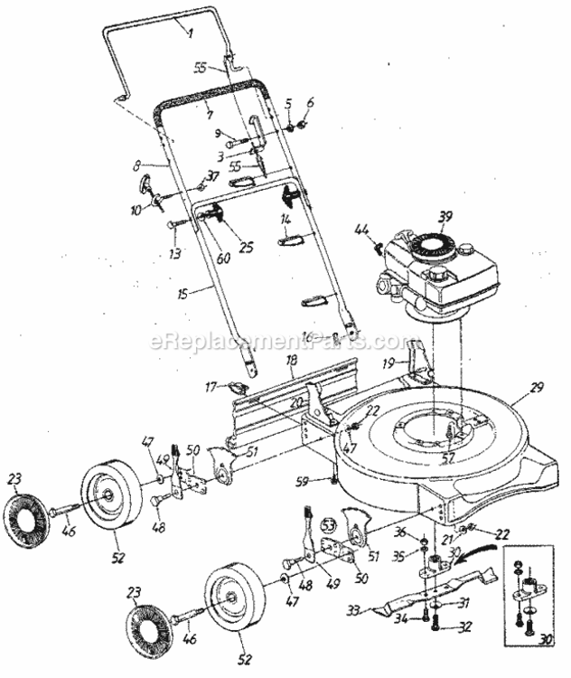 Page A Diagram and Parts List for 247384260  Craftsman Lawn Mower