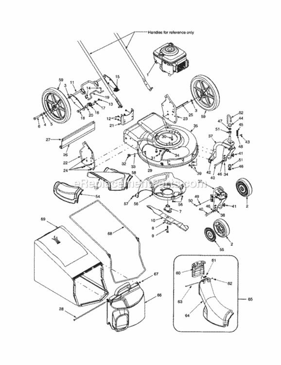 Page B Diagram and Parts List for 247385010  Craftsman Lawn Mower