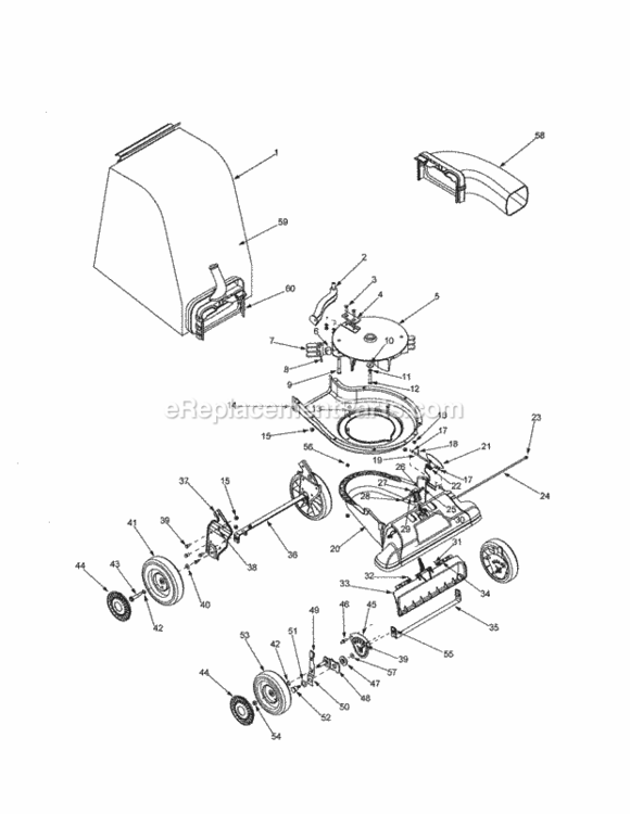 Page B Diagram and Parts List for 247770380  Craftsman Leaf Blower / Vacuum