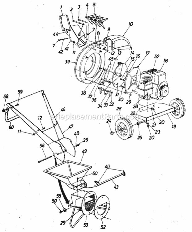 Page A Diagram and Parts List for 247796892  Craftsman Chipper Shredder