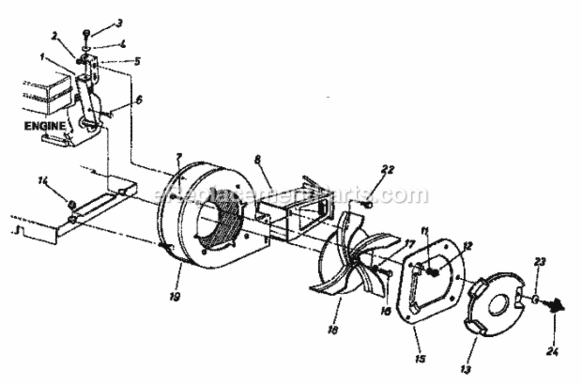 Page B Diagram and Parts List for 247797900  Craftsman Leaf Blower / Vacuum