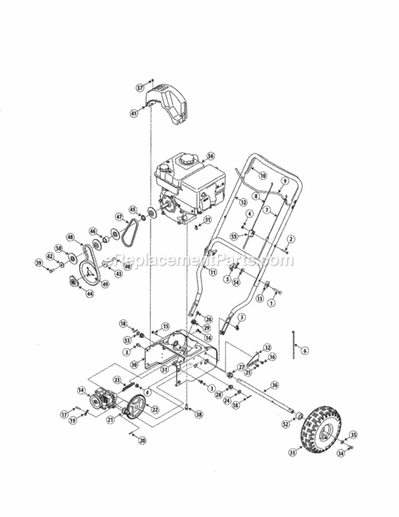Page B Diagram and Parts List for 247881700  Craftsman Snow Blower