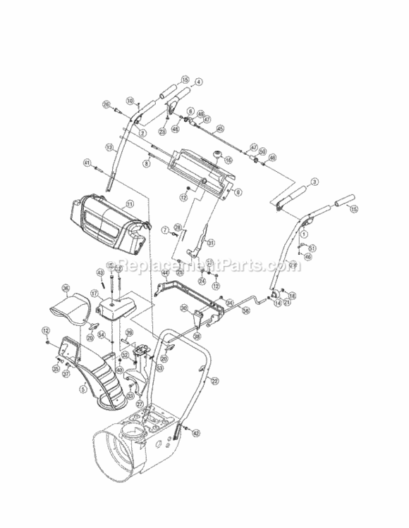 Page B Diagram and Parts List for 247881730  Craftsman Snow Blower