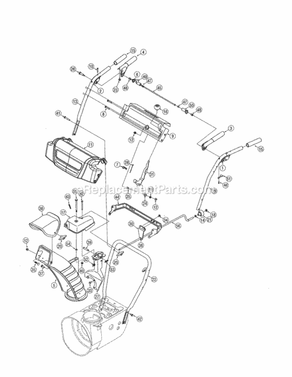 Page B Diagram and Parts List for 24788173  Craftsman Snow Blower