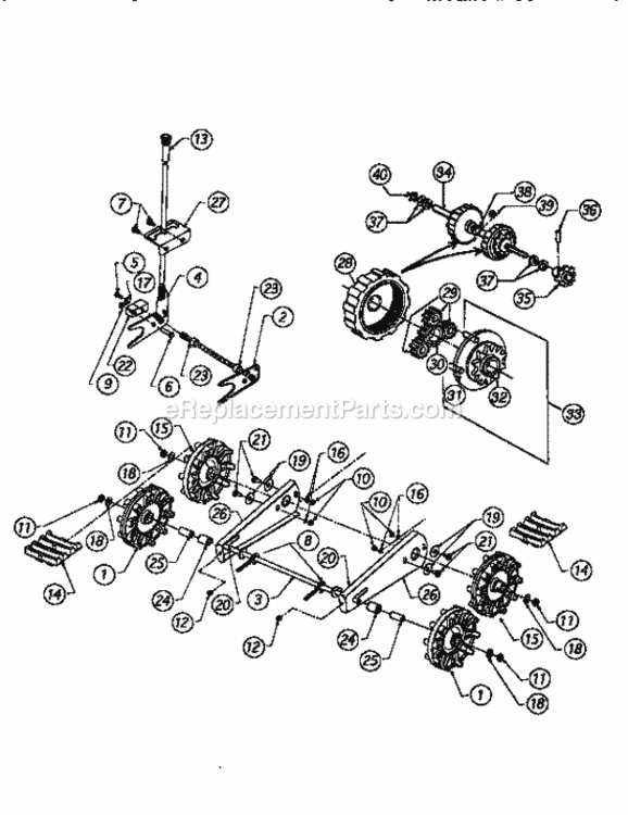 Page C Diagram and Parts List for 247882690  Craftsman Snow Blower