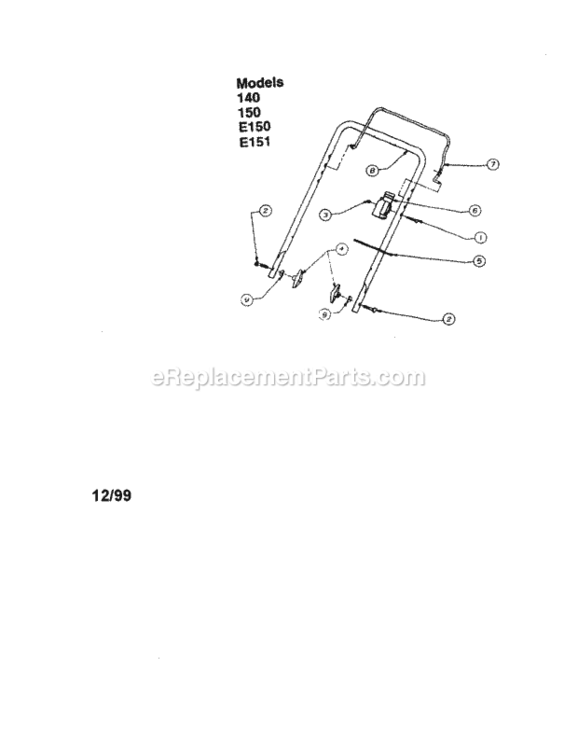 Page A Diagram and Parts List for 24788346  Craftsman Snow Blower