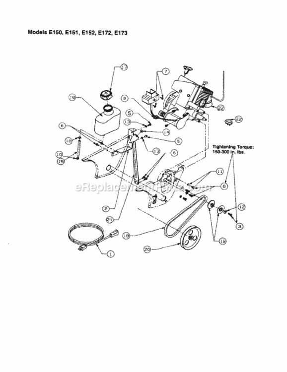 Page J Diagram and Parts List for 24788346  Craftsman Snow Blower