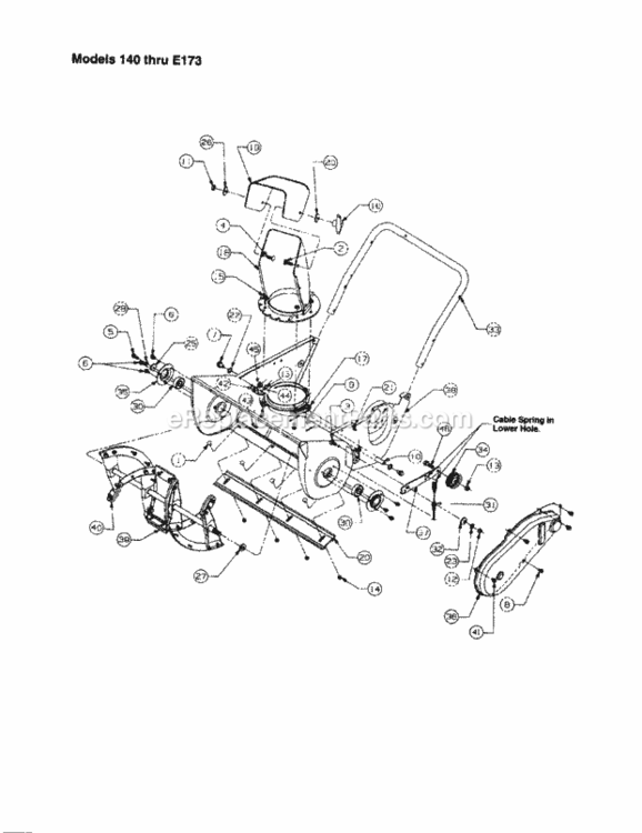 Page C Diagram and Parts List for 24788346  Craftsman Snow Blower