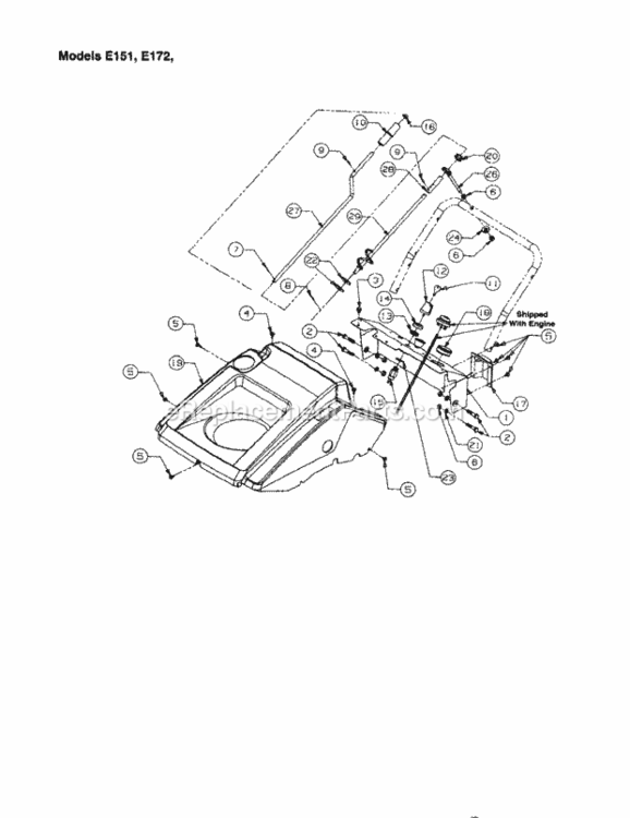 Page G Diagram and Parts List for 24788346  Craftsman Snow Blower