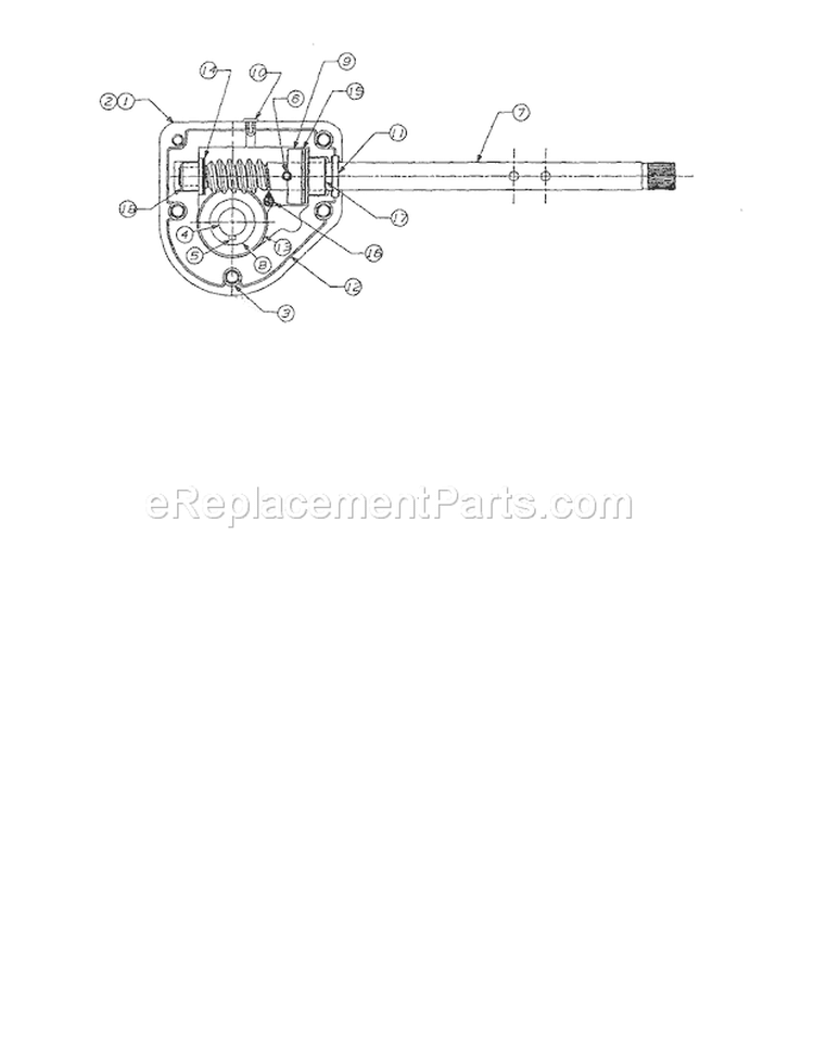 Gear Housing Diagram and Parts List for 247885500  Craftsman Snow Blower