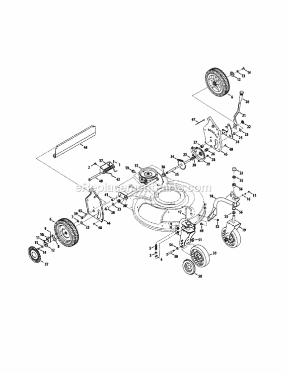 Page B Diagram and Parts List for 247887760  Craftsman Lawn Mower