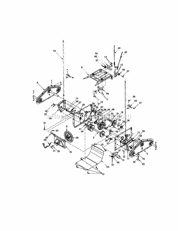 Page B Diagram and Parts List for 247888540  Craftsman Snow Blower