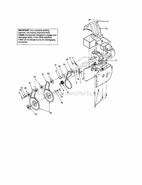 Page F Diagram and Parts List for 247888540  Craftsman Snow Blower