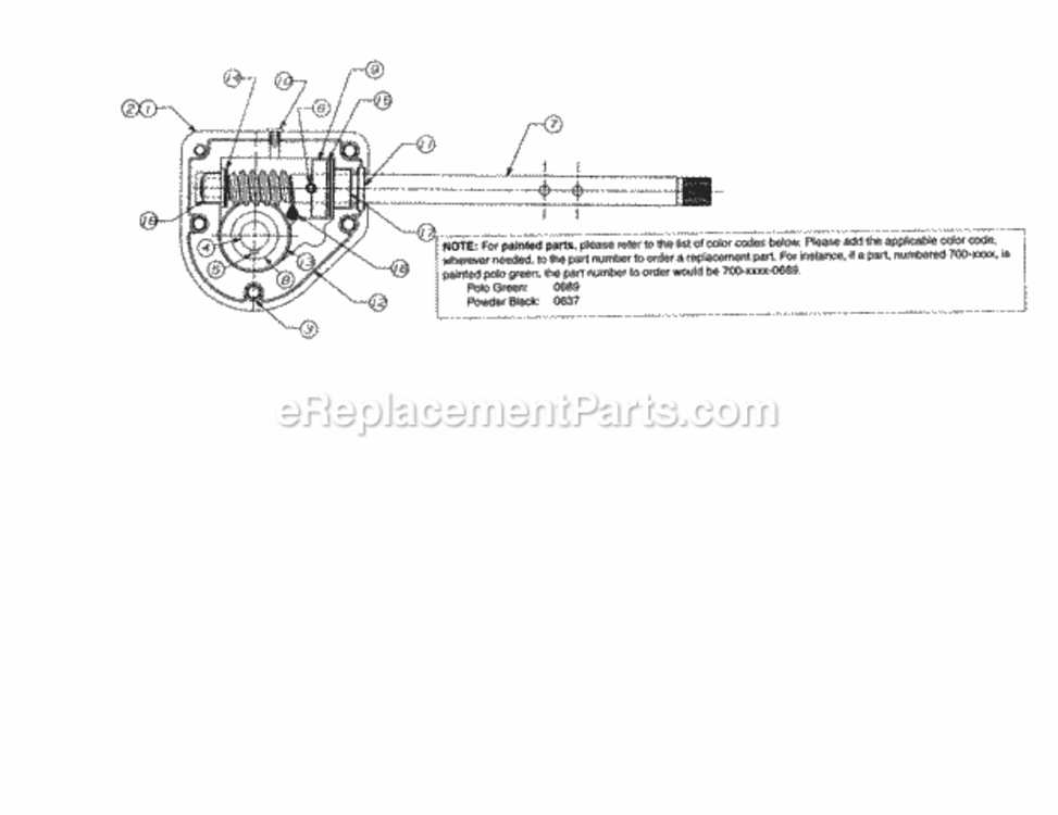 Page E Diagram and Parts List for 247888550  Craftsman Snow Blower