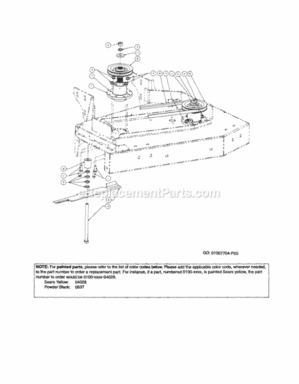 Page D Diagram and Parts List for 247889360  Craftsman Lawn Mower