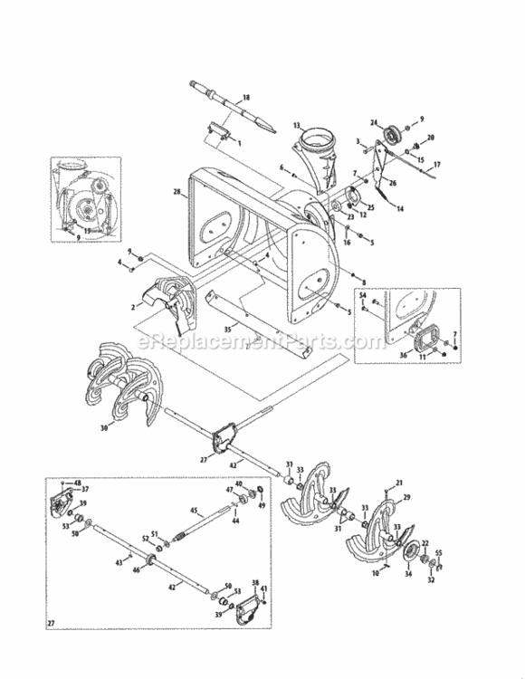 Page B Diagram and Parts List for 247889720  Craftsman Snow Blower
