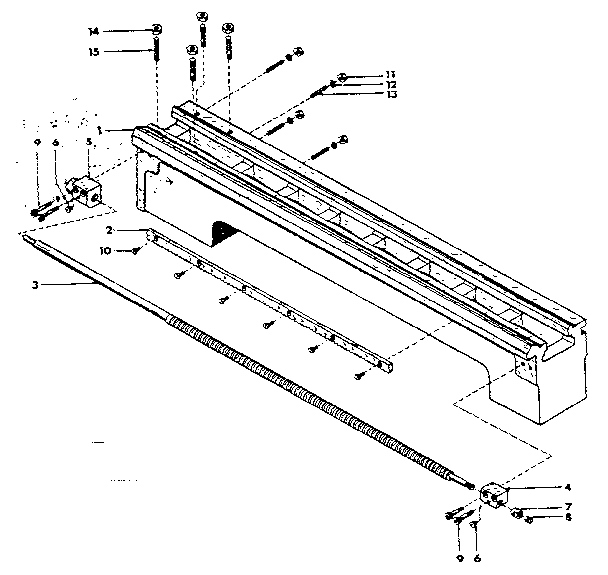 Lathe Bed Diagram and Parts List for 5492892  Craftsman Lathe