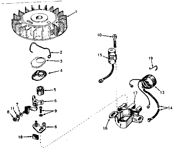 Magneto No. 610794a Diagram and Parts List for 200682102  Craftsman Engine