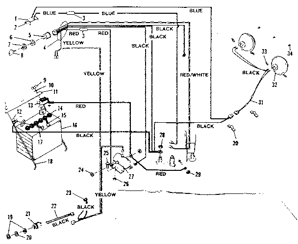 Wiring Diagram Diagram and Parts List for 536255280  Craftsman Lawn Tractor