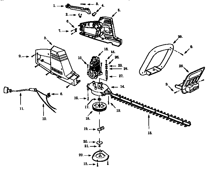 Replacement Parts Diagram and Parts List for 358798660  Craftsman Trimmer