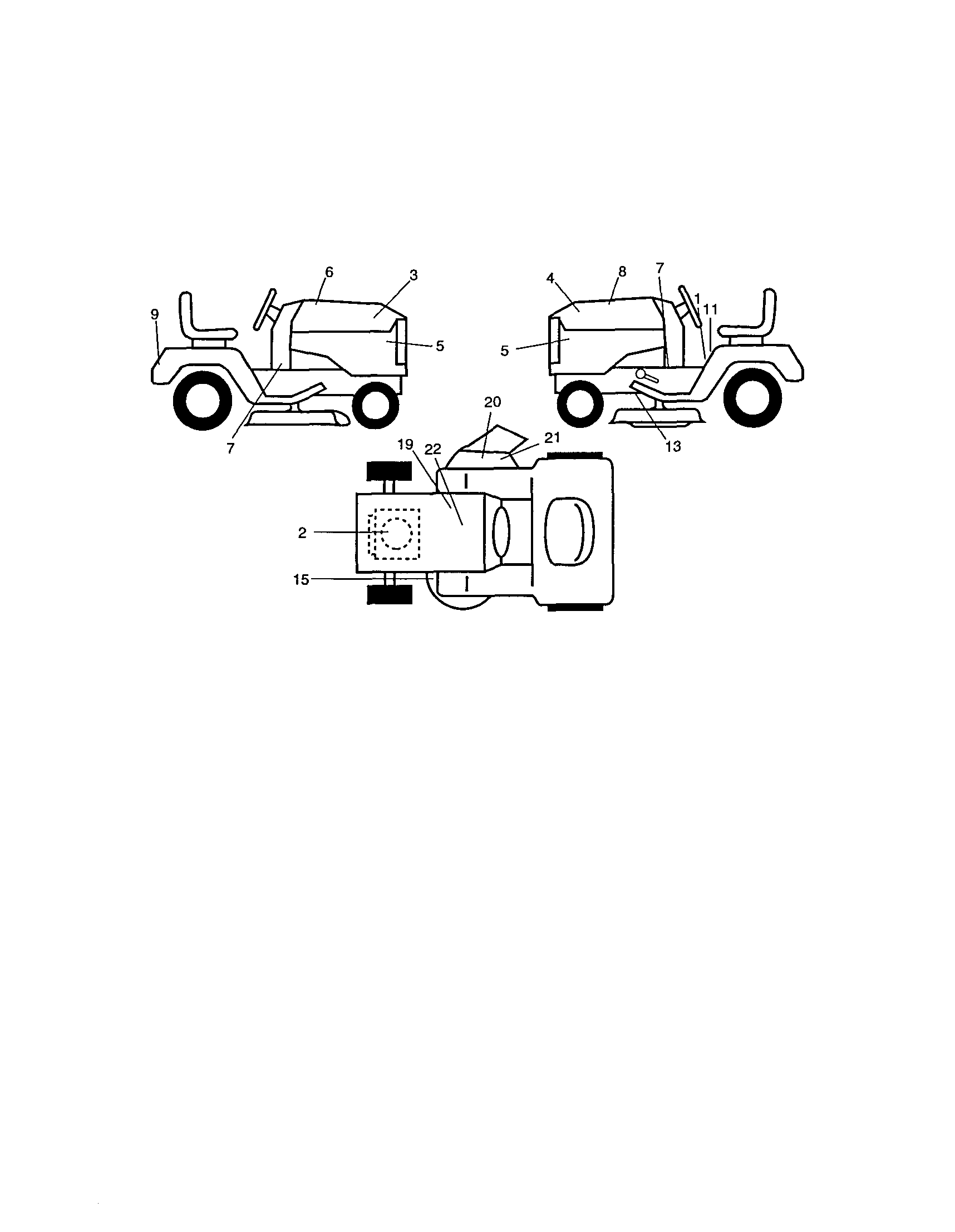 Decals Diagram and Parts List for 917271814  Craftsman Lawn Tractor