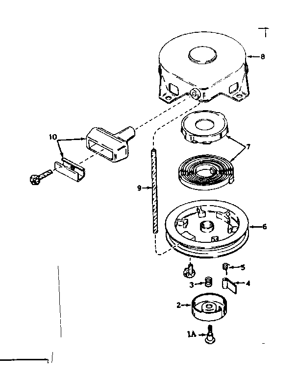 Rewind Starter No. 590420 Diagram and Parts List for 143171102  Craftsman Engine
